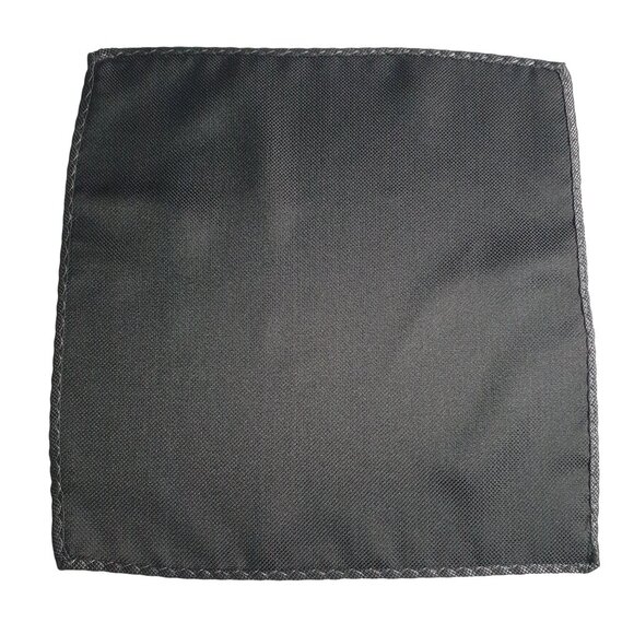 Gray Pocket Square Textured Fabric Formal Suit Wedding Gift 9.5 Inch Width Gift - Picture 4 of 5